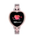thumbnail image 4 of Reloj inteligente con frecuencia cardíaca, presión arterial, contador de pasos, IP67, reloj de metal resistente al agua, rosa roja Inevent EL000350-02B, 4 of 7