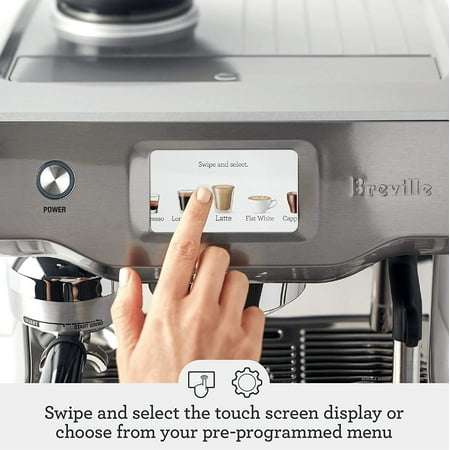 Breville - Oracle Touch Espresso Machine with 15 bars of pressure, Milk Frother and intergrated grinder - Brushed Stainless Steel