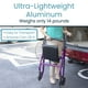 thumbnail image 3 of Andador ultraligero Vive Mobility con asiento: plegable, estrecho y con ruedas para personas mayores en espacios reducidos. Andador de aluminio de 4 ruedas para adultos, fácil de conducir, con accesor, 3 of 5