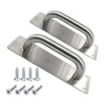 thumbnail image 4 of Heavy Duty Stainless Steel Pull Push Door Handles - 2 Pack for Barn & Fire, 4 of 9