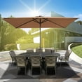 thumbnail image 6 of Strong Camel 10'x6.5' Outdoor 26 LED Lights Patio Umbrella Rectangle Sunshade, 6 of 8