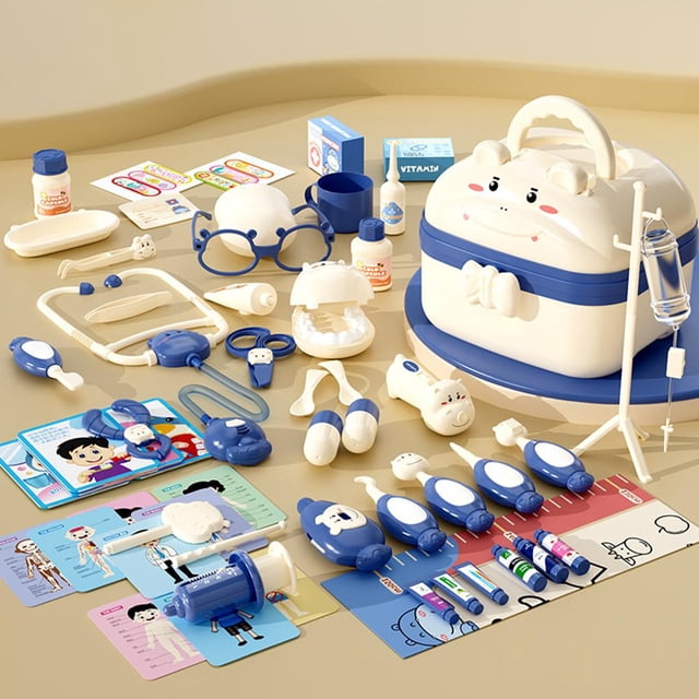Medical Toy Set Kids Doctor Pretend Role Play Game Kit Simulation Hospital Tools Box