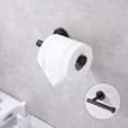 thumbnail image 4 of Emlimny Matte Black Toilet Paper Holder SUS304 Stainless Steel, Modern Round Tissue Roll Holders Wall Mount, Toilet Paper Roll Dispenser Bathroom 5 inch TP Holder for Kitchen Washroom, 4 of 6