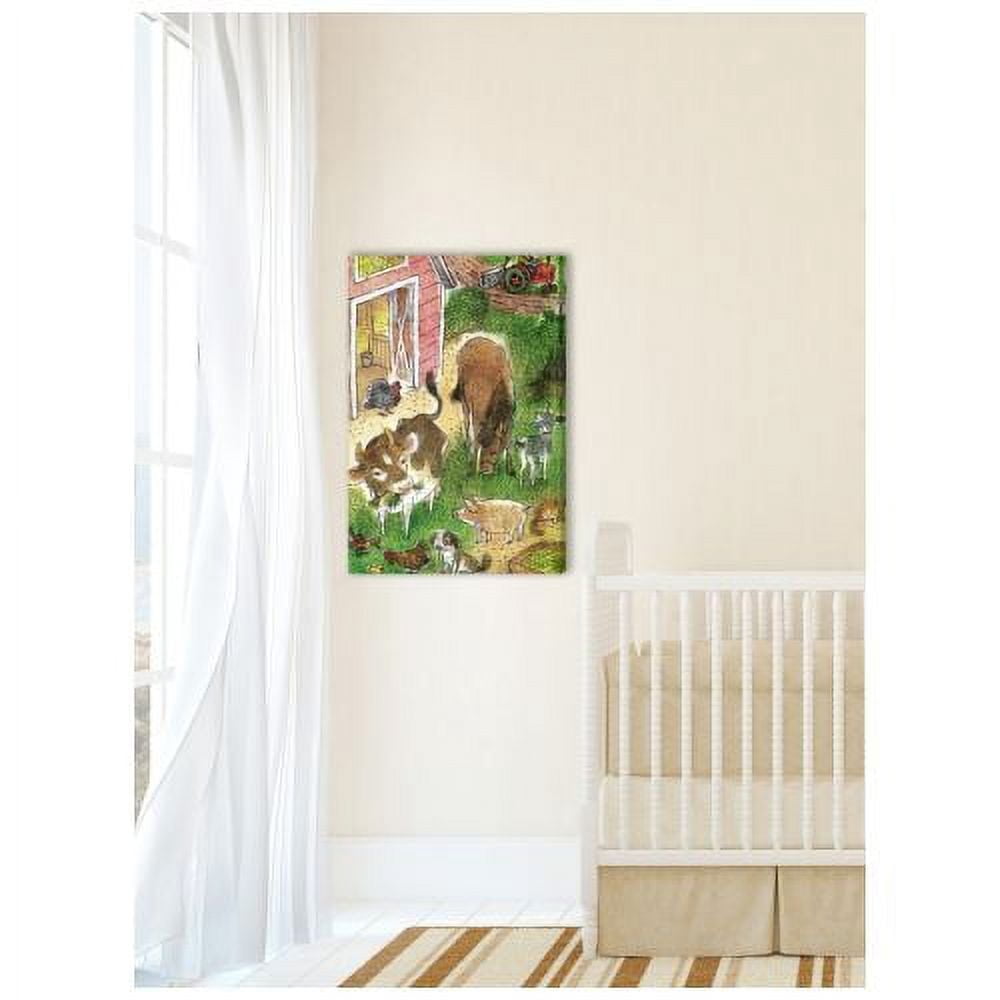 "Farm Animals" Painting Print on Wrapped Canvas