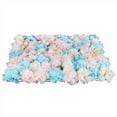 thumbnail image 4 of Miumaeov 12Pcs Silk Artificial Flower Wall Panels Pink and Azure Wedding Rose Backdrop Mat 24 x 16in, 4 of 12