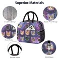 thumbnail image 4 of Multicolor Cat Head Purple Pattern Insulated Leakproof Lunch Box for Work, Lunch Bag for Women Men, Loncheras Para Mujer for Beach Travel Picnic Camping, 4 of 6