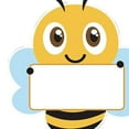 thumbnail image 7 of Sylvtty Bulletin Board Bumble Bee Cutouts Bee Shaped Paper Name Tags Student Nameplates for Classroom Cubbies Desks, 7 of 7