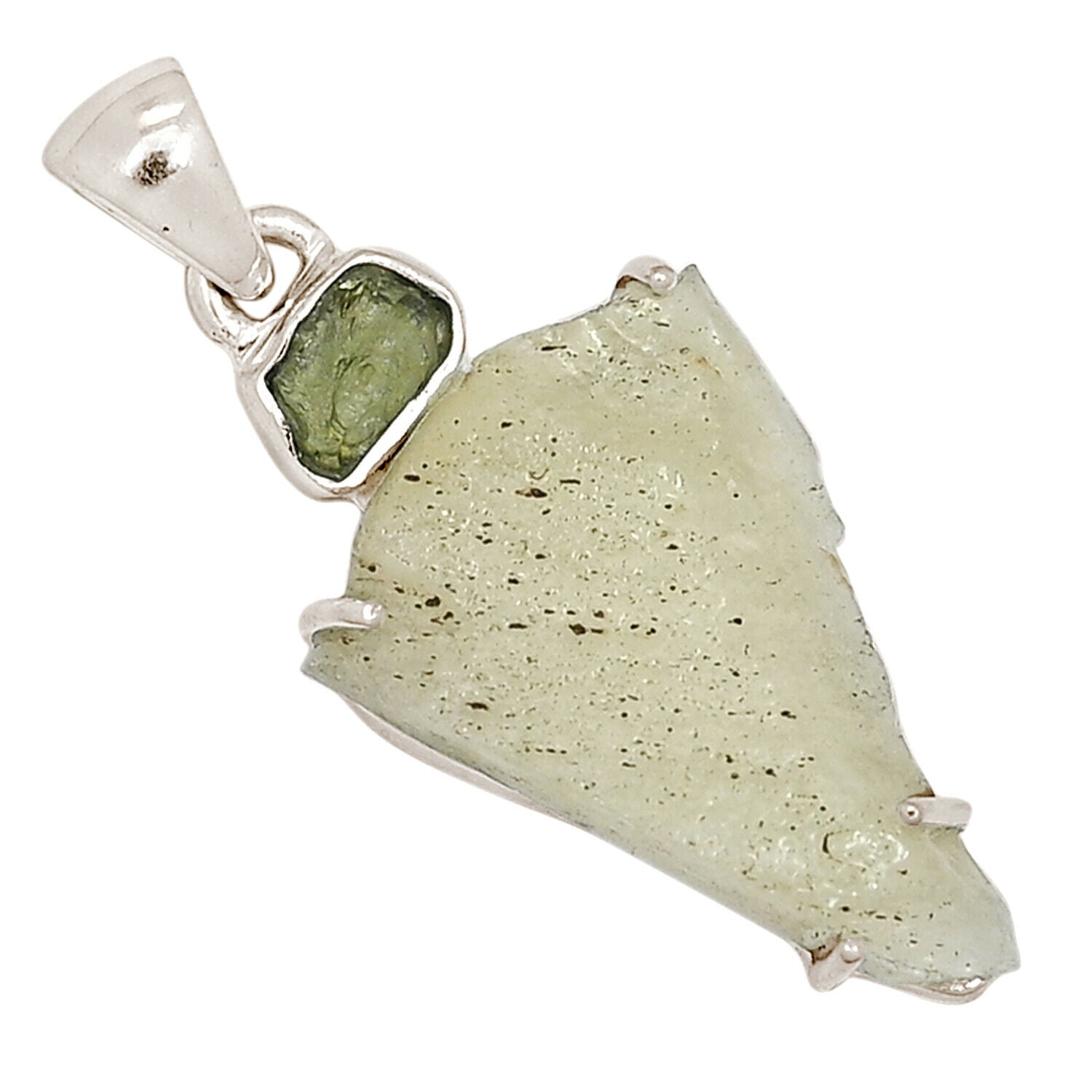 Libyan Desert Glass Moldavite 925 Sterling Silver Pendant Xgb Allp 1506 Walmart Com