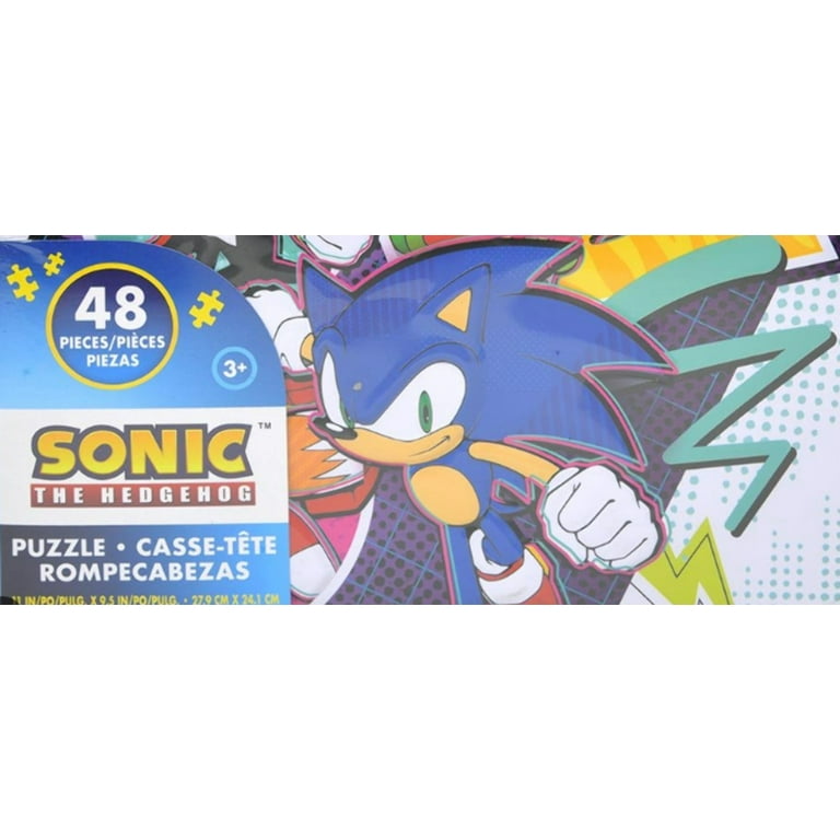 Sonic the Hedgehog Tin School Lunch Box with a 48-piece Puzzle
