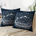 thumbnail image 4 of LALILO Throw Pillow Covers Vintage With Mountains Forest And Lettering Cushion Cover 18" x 18", 2 Pack, 4 of 6