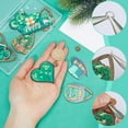 thumbnail image 3 of Kit para hacer aretes de San Patricio (1 caja con 10 pares) con dijes de trébol de cuatro hojas verdes, accesorios de madera para aretes., 3 of 6