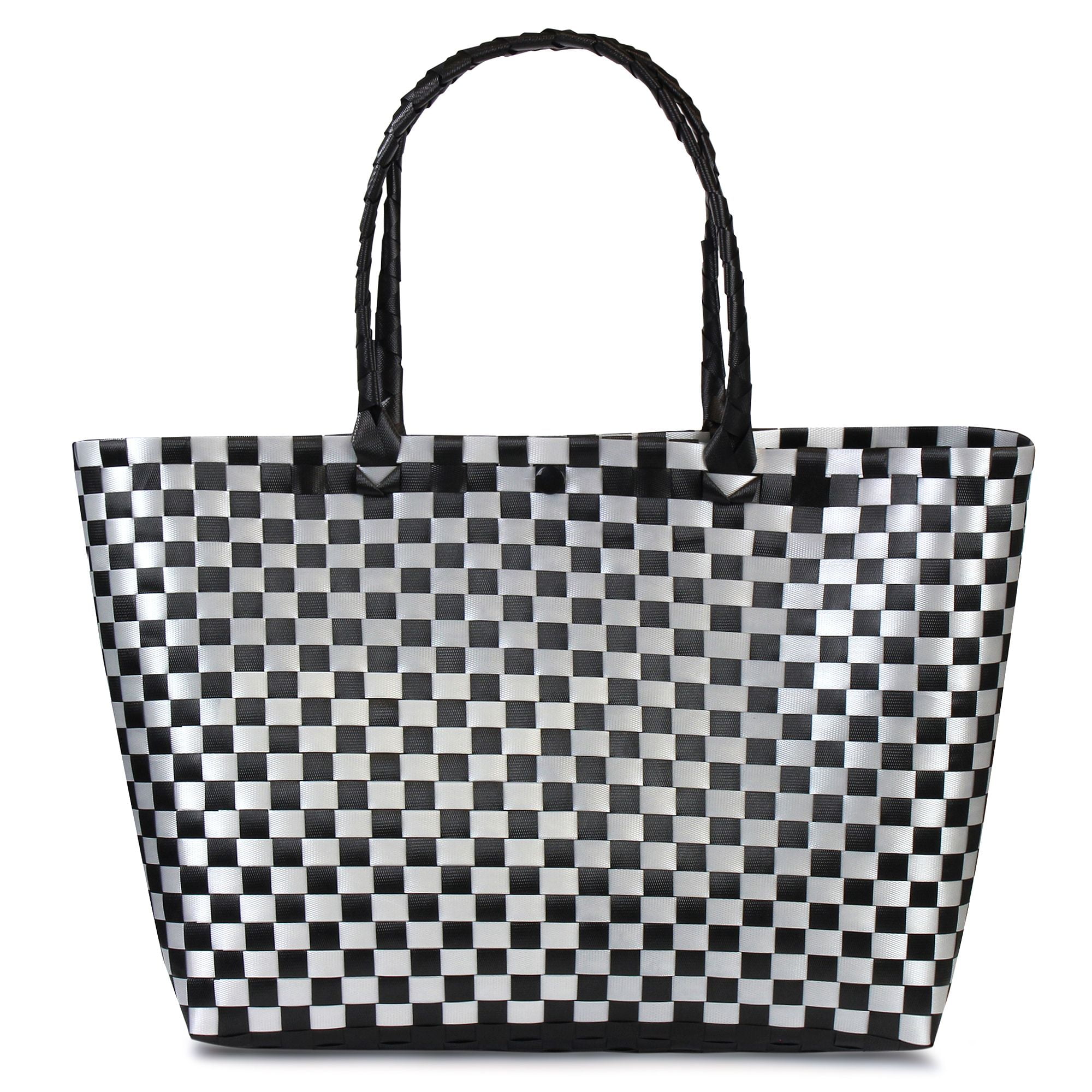 Zodaca - Zodaca Flexible Plastic Weaved Handbag Tote Carry Bag for ...