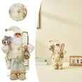 thumbnail image 2 of UYUH Glittering Handmade Porcelain Santa Statue 18 Inch, Traditional Santa Figurine for Christmas Decor, Holiday Home Decorations, Mantel & Tabletop Decor, 2 of 9