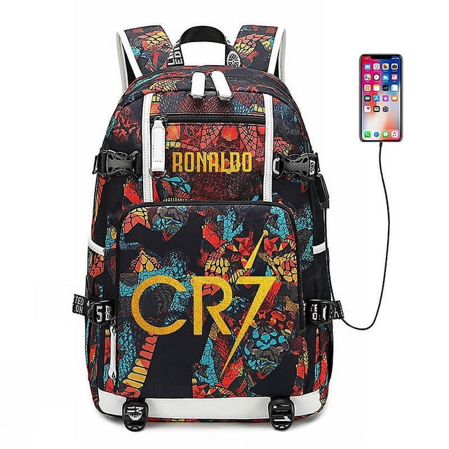 Mochila Cristiano Ronaldo Mochila De Fútbol Cr7 Mochila Popular Multifuncional oso de fresa Electrónica