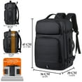thumbnail image 4 of Mochila para equipaje de cabina 45x36x20 Mochila de viaje expandible Easyjet Puerto USB Bolsa de nailon para computadora portátil de 17 pulgadas Bolsa de viaje impermeable Maleta de cabina, 4 of 7