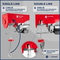 thumbnail image 3 of Five Oceans Electric Hoist, Hoist Pulley System, Pulley Hoist, 2200 Lb Electric Winch with 6FT Remote Control 120 Volts, for Garage, Factory Lifting with Emergency Stop Button - FO3820, 3 of 9