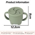 thumbnail image 2 of Hukapapa Recipiente de silicona para niños pequeños y niños a prueba de derrames que no se derrama para bebés Contenedor de cereales no derramable para niños Verde oliva, 2 of 6