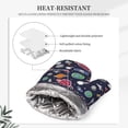 thumbnail image 4 of Honeii Rocket Satellite patten Oven Mitts and Pot Holders Sets, Baker Oven Mitts, Mittens for Kitchen Decor, Baking Lover over Gloves Gifts, 4 of 7