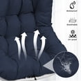 thumbnail image 5 of Egg Chair Cushion Replacement, Waterproof Hanging Basket Seat Cushion, U-Shape Swing Chair Cuhsion 37x49 Inches for Indoor Outdoor Patio Porch Furniture (Only Cushion), 5 of 7