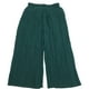 thumbnail image 1 of Pantalones anchos de gasa con cintura elástica para mujer, holgados y plisados (verde L), 1 of 5