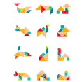 thumbnail image 4 of Magnetic Geometric Shape Tangram Puzzles Building Blocks Early Educational Toy, 4 of 7