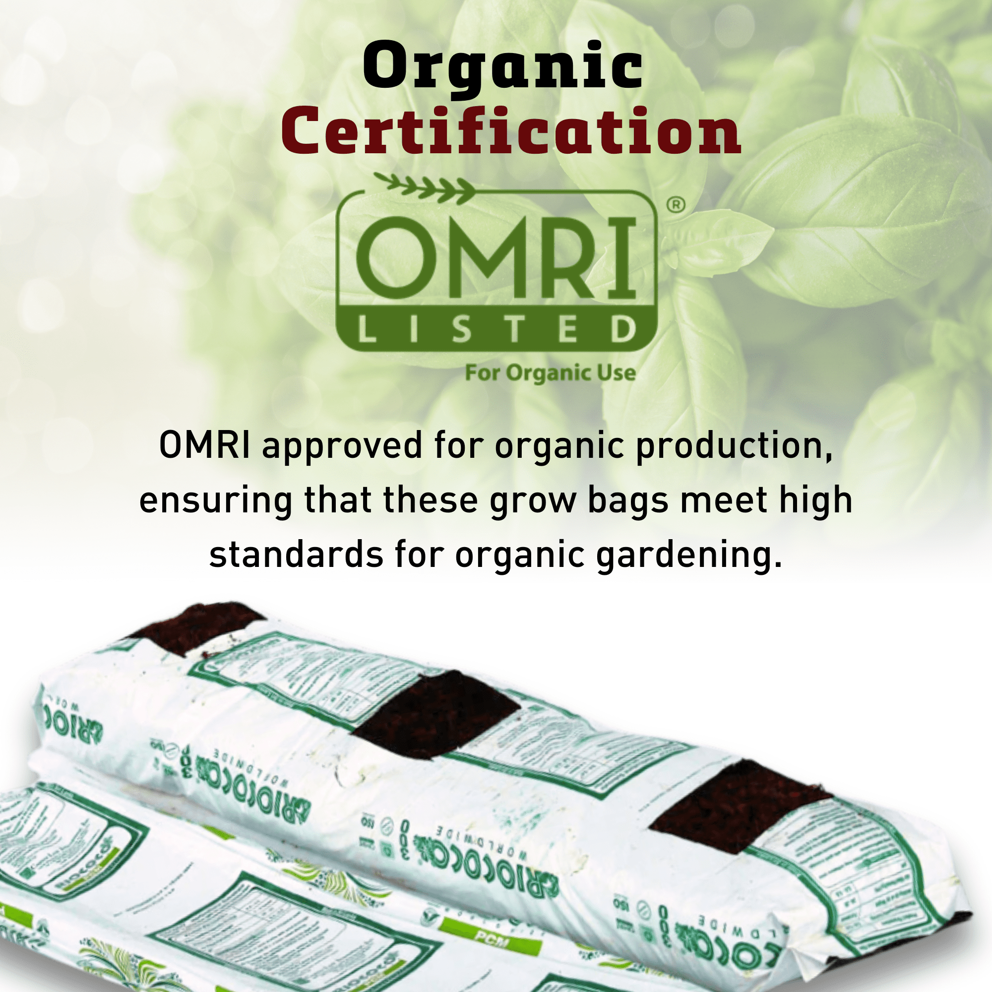 Harris Seeds - 15 Liter Coir Grow Slabs - Hydroponic White with Green Writing - 5 Pieces