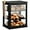 Black, variant on Black Bread Box for Kitchen Countertop, Large 3 Layers Bread Storage Container for Homemade Bread with Window, Farmhouse Breadbox Organizer for Kitchen, Cabinet, Pantry (Black, Meduim)