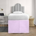 thumbnail image 2 of CCNY Dorm Room Bed Skirt Pleated Pattern 100% Microfiber Lilac Full XL 40" Drop Length Dorm Bed Skirts, 2 of 6