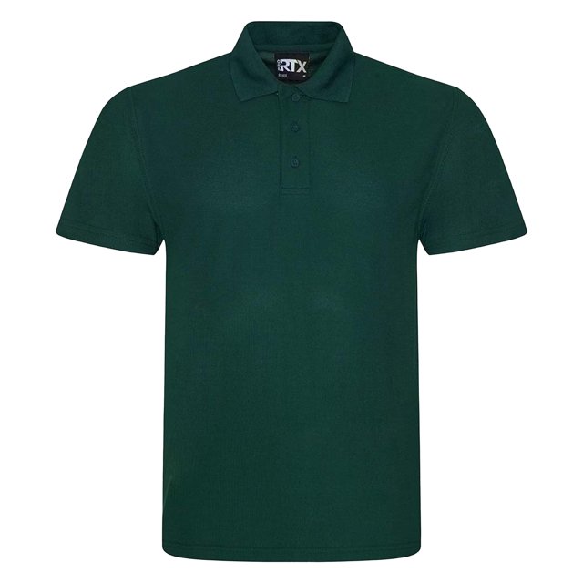 PRO RTX - Polo de poliéster para hombre (Verde botella)