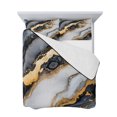 thumbnail image 7 of Black Golden Marble Full Size Down Alternative Comforter, Lightweight Comforter Quilt Bedding Set with Pillow Shams Modern Ink Painted Abstract All Seasons Bed Comforter Duvet Insert 78"x90", 7 of 7