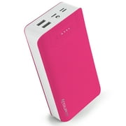Aduro Power Bank 30,000mAh Battery Pack with Dual USB LED Indicator Pink
