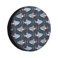 thumbnail image 1 of Bingfone Mignon Requin pour Housse de Pneu de Rechange Protecteurs de Roues Universels Résistants aux Intempéries pour Véhicule Récréatif Remorque de Voyage SUV Camion-17 Pouces, 1 of 6