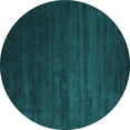 thumbnail image 1 of Ahgly Company Indoor Round Abstract Turquoise Blue Contemporary Area Rugs, 7' Round, 1 of 4