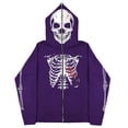 thumbnail image 3 of Sudadera con esternón oscura Y2K europea y americana, sudaderas con capucha para hombres y mujeres, pareja gótica, sudadera con cremallera larga de gran tamaño Harajuku, 3 of 4