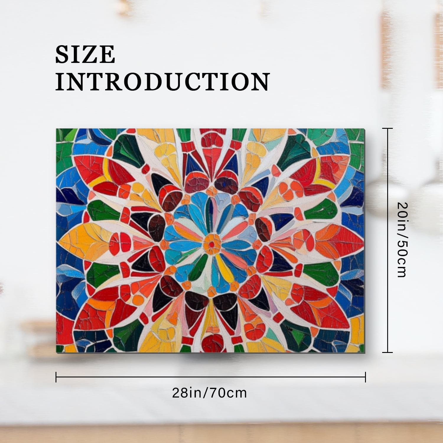 Square Stove Top Covers for Gas Burners, Abstract Mandala Colorful Print Glass Induction Cooktop Mat, Washable Foldable Range Cover Expands Usable Space for Kitchen RV (28×20 Inch)