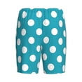 thumbnail image 2 of Lsque Sky Blue And White Polka Dot Mens Sleep Pajama Shorts,Short Pajama Pants, Cotton Ultra-Soft Knit-X-Large, 2 of 9