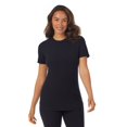 thumbnail image 3 of Women's Cuddl Duds® Cottonwear Short Sleeve Top Color: White Size: XS, 3 of 4