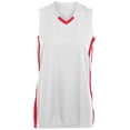 thumbnail image 3 of 527A Ladies Wicking Mesh Powerhouse Jersey, White and Red, Small, 3 of 5