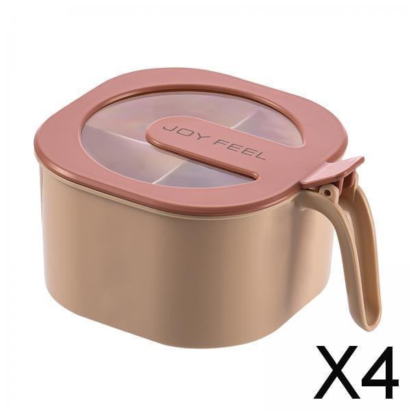 Caja de Condimentos Soledad 4 Compartimentos Recipiente de Plástico para Almacenamiento de Especias 4 piezas