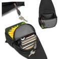 thumbnail image 6 of Xecao's Sunflower3 Print Sling Bag: A Versatile Chest, Shoulder, and Crossbody Backpack for Casual Days Out, Perfect for Both Men and Women, 6 of 6