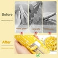 thumbnail image 6 of Corn Peeler,Stainless Steel Corn Cob Stripper Tool with Ergonomic Handle,Efficient Corn Stripping Tool for Home Kitchen and Outdoor Cooking(Silver), 6 of 7