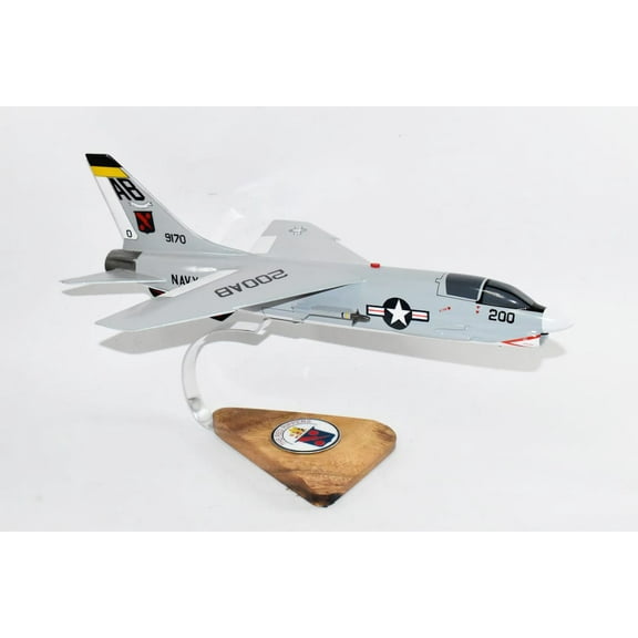 VF-11 Red Rippers F-8 Crusader Model,Vought F-8 Crusader,18",Mahogany Scale Model