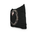 thumbnail image 2 of Natural Wreath 16 Inch Black Holiday Print Decorative Throw Pillow, 2 of 2