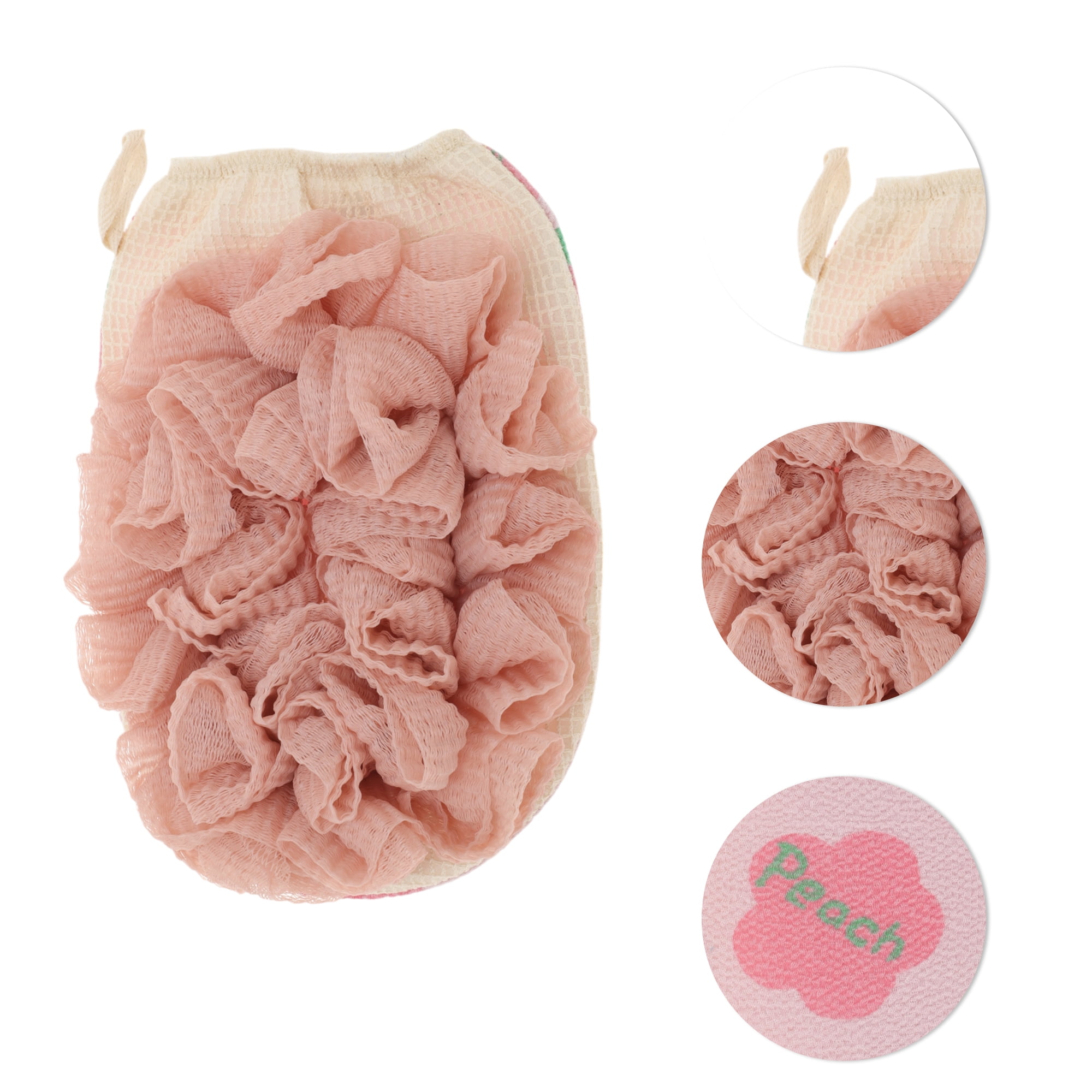 Unique Bargains Shower Gloves 7.48"x5.51" Pink