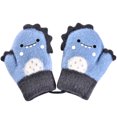 thumbnail image 2 of Dyfzdhu Toddler Mittens Winter Gloves Toddler Snow Cartoon Gloves For Kids Baby Winter Mittens For Girls Boys Blue, 2 of 9