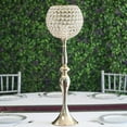 thumbnail image 2 of BalsaCircle 30" Gold Crystal Beaded Goblet Candle Holder Party Wedding Dining Centerpieces Decorations, 2 of 6