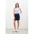 thumbnail image 2 of Banny Jeans Women's High Waisted Stretch Denim Mini Skirt, Navy Blue, Size S, 2 of 8