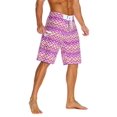 thumbnail image 2 of Unitop Shorts de Surf pour Hommes Séchage Rapide Board Shorts Violet et Jaune 34, 2 of 4
