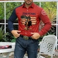 thumbnail image 3 of Hogleaql Men's 4th Of July Shirt 4th Of July American Flag Print Short Sleeve Patriotic Shirts Collared Button Fashion Hawaiian Casual Outfits Red M, 3 of 4