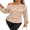 Apricot Color, variant on LYMAYTER ‌‌Women's Elegant Off Shoulder Blouse Satin Long Sleeve Drawstring Hem Comfort Fit Chic Attire